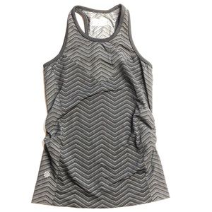 Athleta Finish Fast Line Tank Seamless Grey Chevron